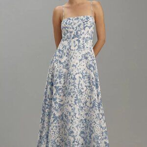 Reformation Monette Linen Midi Dress